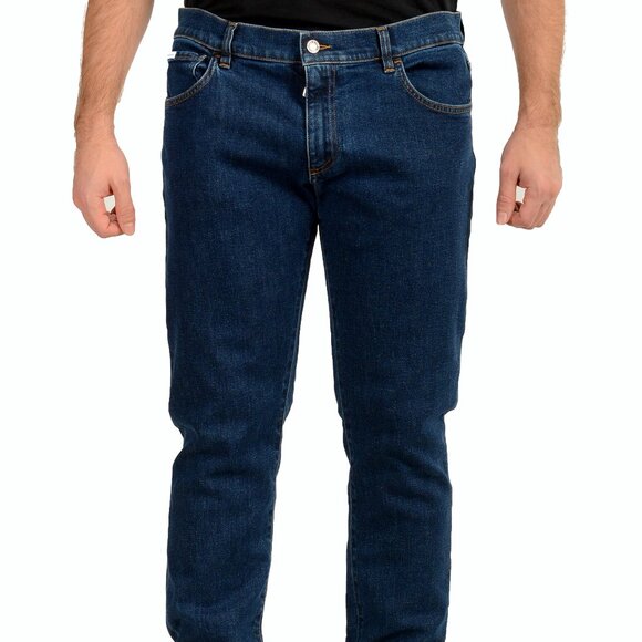 Dolce & Gabbana Men's "Skinny" Mid Blue 5 Pocket Jeans US 32 IT 48 - Picture 1 of 6